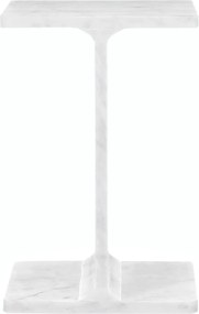 Odkladací stolík Avola 30 cm biely mramor