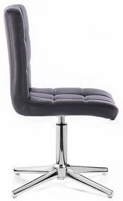 LuxuryForm DESIGN Stolička TOLEDO na striebornom kríži - čierna