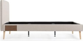 Béžová dvojlôžková posteľ Kave Home Lydia, 160 x 200 cm