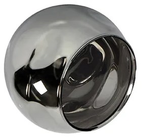 Stropná lampa čierna 44,5 cm s dymovým sklom 3-svetlo - Vidro