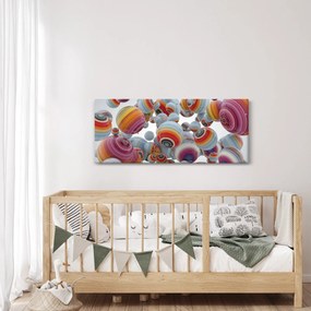 Obraz maľovaných gulí (120x50 cm)
