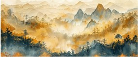 Obraz - Pohorie, akvarel (120x50 cm)