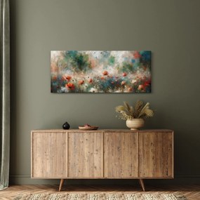 Obraz – Abstrakcia poľa s makmi (120x50 cm)