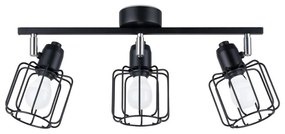 Sollux SL.1116 - Bodové svietidlo BELUCI 3xE14/40W/230V čierna