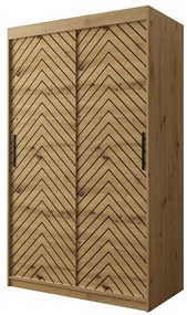 Skriňa Jodełka 1 120 dub Artisan/dub Artisan/čierna