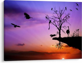 Obraz - Siluety zvierat (70x50 cm)