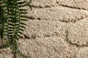 Kúpeľňový koberček SUPREME STONES kamienky, béžový kruh