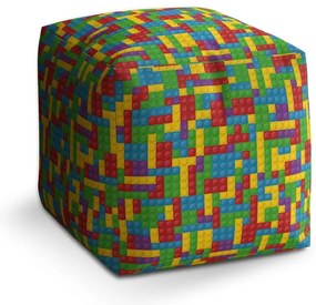 Taburet Cube farebná stavebnica, farebná