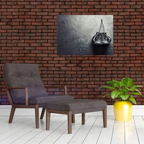 Sklenený obraz boxerských rukavíc (70x50 cm)