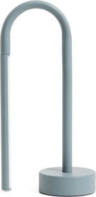 Svetlomodrá kovová LED stolová lampa (výška 30 cm) Bow – Kave Home