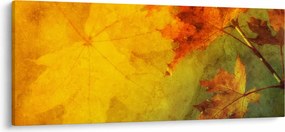 Obraz - Jesenné listy (120x50 cm)