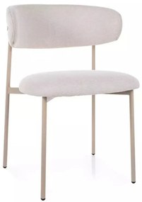 Stolička s kašmírovými nohami Elton Brego 22 Svetlobéžová