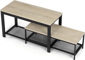 Set dvoch botníkov prírodný ABO-W2124 SON (2 ks)