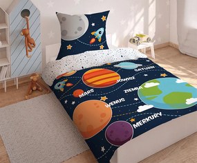 Fenomenálne bavlnené detské posteľné obliečky s motívom vesmíru