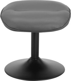 Sivé relaxačné kreslo s podnožkou z imitácie kože Istad – Støraa