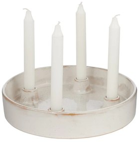 ADVENT Svietnik na 4 sviečky 25 cm - biela