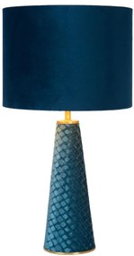Lucide 10501/81/37 EXTRAVAGANZA VELVET - Stolná lampa - priemer 25 cm - 1xE27 - Tyrkysová