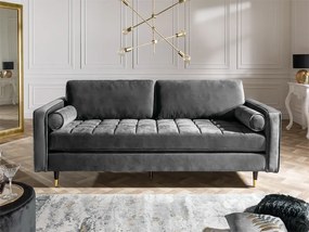Cozy Velvet pohovka sivá 220 cm