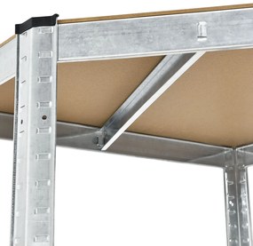 InternetovaZahrada Rohový regál Basic 180x70x40 cm - strieborný