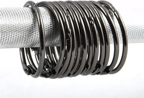 Matne čierne krúžky k sprchovému závesu v súprave 12 ks Ringo Small – Spirella