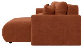 Rozkladacia rohová pohovka v tehlovooranžovej farbe (variabilná) Lorine – Ropez