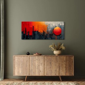 Obraz - Abstraktná maľba mesta (120x50 cm)