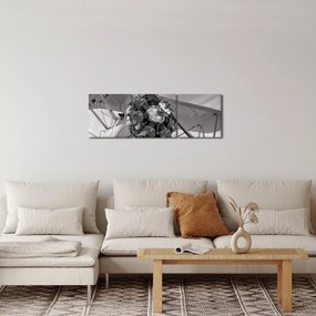 Obraz - Lietadlo (s hodinami) (90x30 cm)