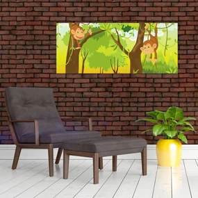 Obraz - Opičiaci (120x50 cm)