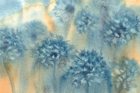 Obraz modrá púpava v akvarelovom prevedení - 120x80