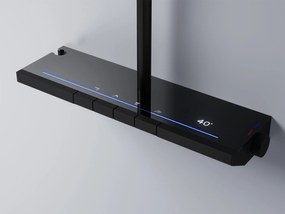 Rea Pedro, sprchový set s termostatom, čierna matná, REA-P0897