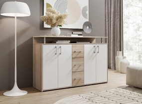 Komoda Drift, dub sonoma/biela