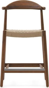 Hnedá drevená záhradná barová stolička Nina – Kave Home