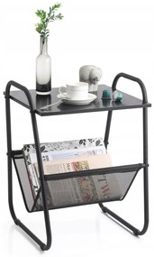 Moderný stolík s držiakom na časopisy 40 x 40 x 55 cm