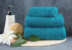 Klasický strieborný uterák DAMLA s jemným pásom Rozmer: 50 x 90 cm