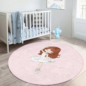 Ružový detský koberec ø 120 cm Comfort – Mila Home