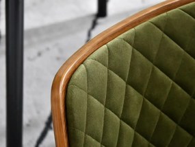 Jedálenská stolička LAYLA zelený zamat