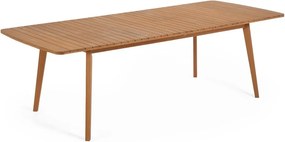 Záhradný rozkladací jedálenský stôl z eukalyptového dreva Kave Home Hanzel