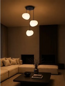 BRILAGI - Závesné svietidlo na lanku PEBBLES 3xE27/40W/230V pr. 42 cm čierna