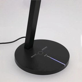 JU Čierna stolná LED lampa, 7 W
