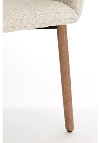 Béžové čalúnené jedálenské kreslá v súprave s podrúčkami 2 ks Blaine – Light &amp; Living