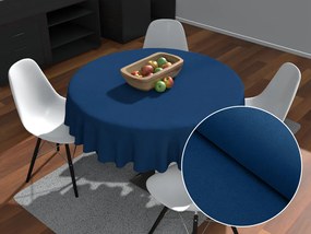 Biante Dekoračný okrúhly obrus BKU-117 Námornícky modrý Ø 130 cm