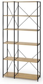 Regál Reg-19 dub sonoma/čierna