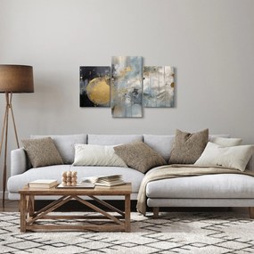Obraz - Abstrakcia so zlatou guľou (90x60 cm)