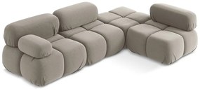 Béžová zamatová modulárna rohová pohovka (pravý roh) Lokua – Makamii