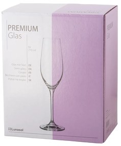 Poháre Champagner 210 ml set 6 ks - Premium Glas Crystal - 321803