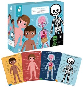 Janod - Detské vzdelávacie puzzle 225 ks ľudské telo