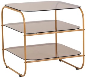 Odkladací stolík so sklenenou doskou 41x41 cm Echo – Hübsch