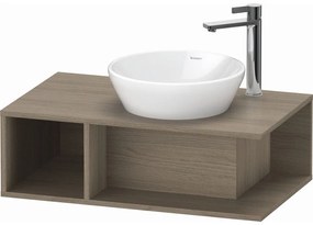 DURAVIT D-Neo závesná skrinka pod umývadlo na dosku Compact, 1 otvorená priehrada vľavo, 800 x 480 x 260 mm, dub Terra, DE493803535