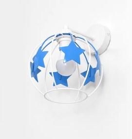 Detská nástenná lampa STARS 1xE27/15W/230V modrá/biela