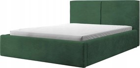 Manželská posteľ 180cm Fatime (s roštom, úl. priest.) (tmavozelená/čierna)